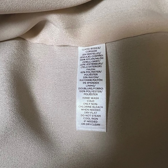 Loft Eyelash Lace Peplum Dress Black and Tan Size 12 - Picture 5 of 6